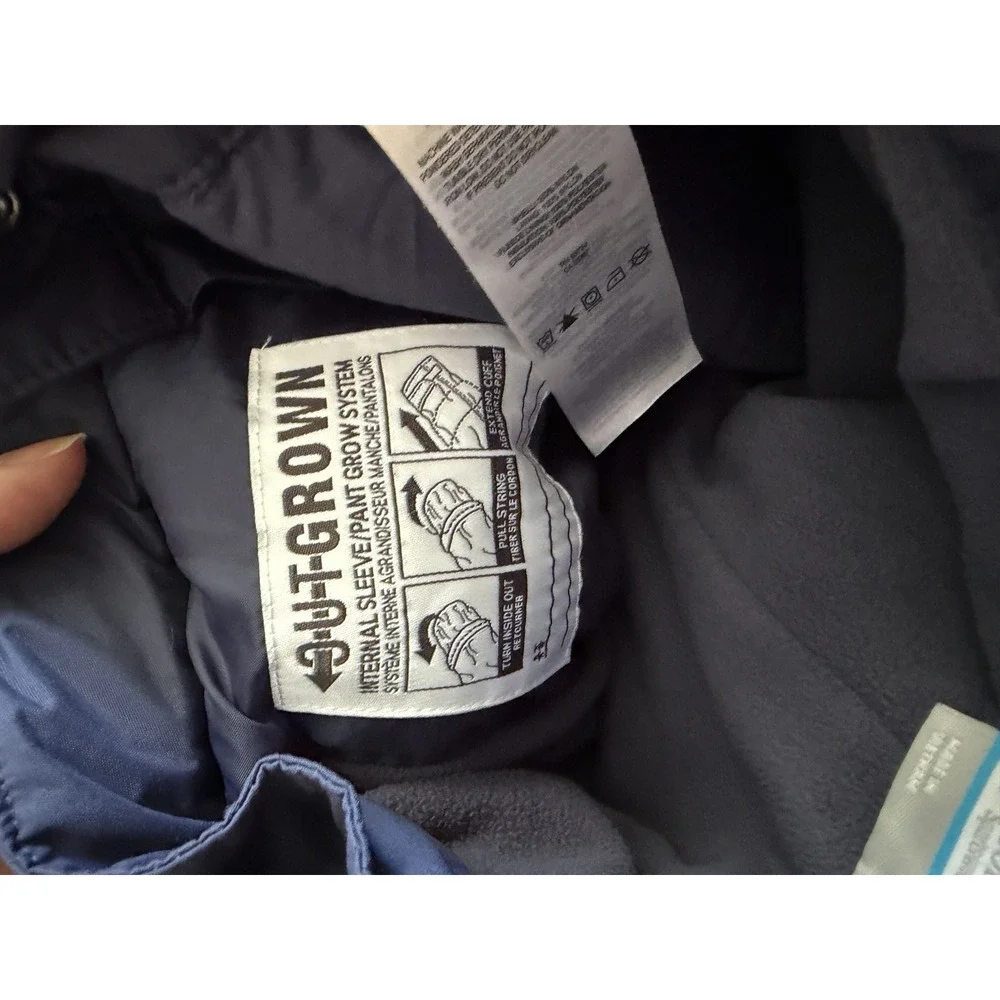 Columbia Boys Snow Pants Navy Blue Sz 7-8 Snowboard Adjustable Bugaboo